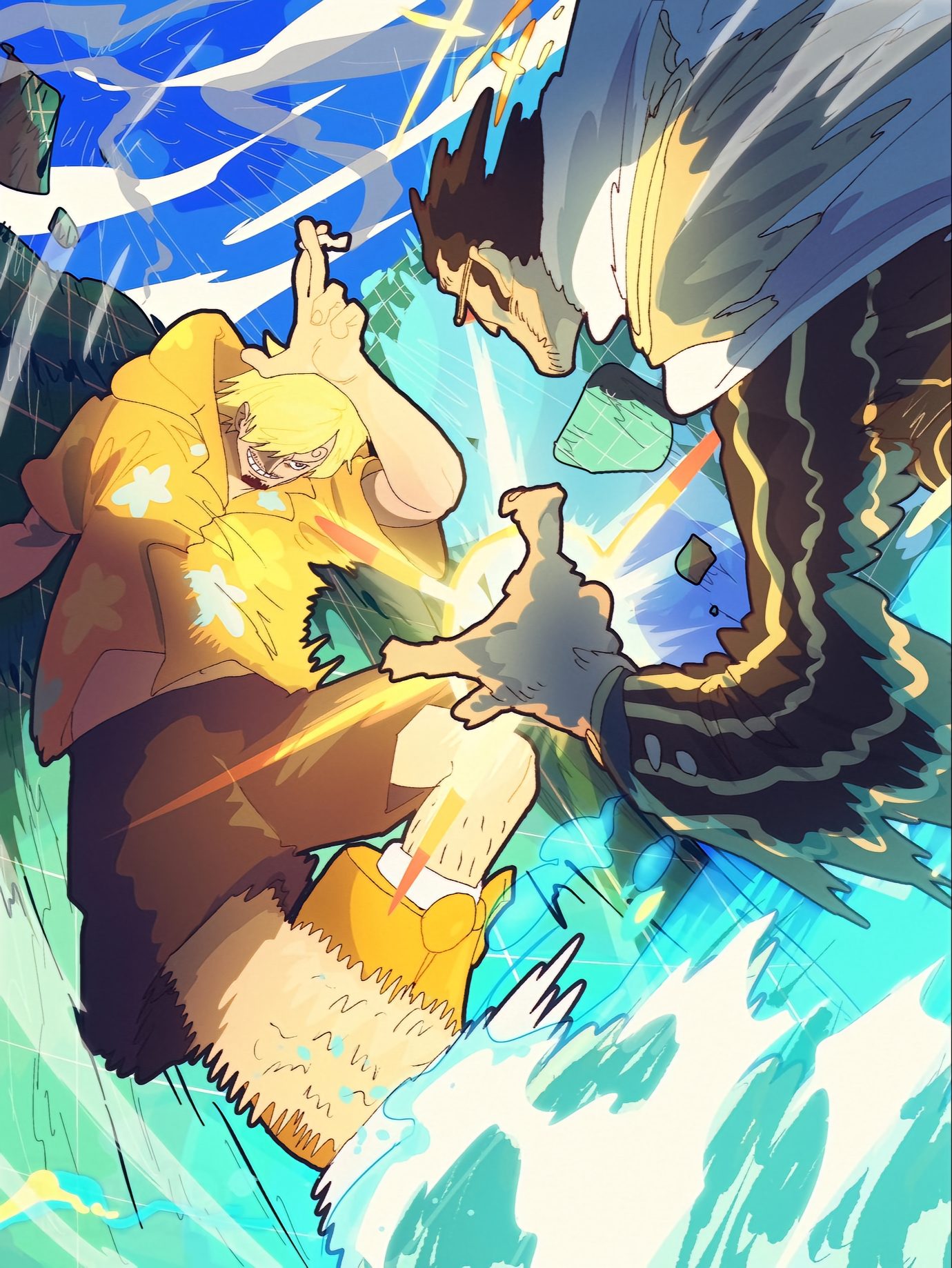 The One Piece artwork from @waku99taku is absolutely awesome.